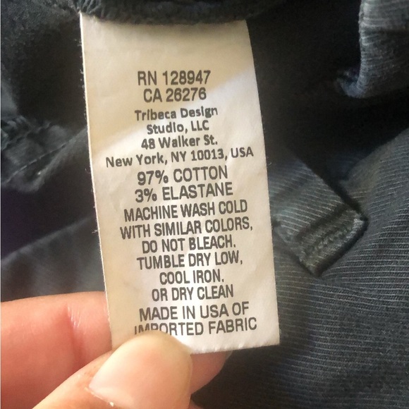 Nili Lotan Tel Aviv Cropped Cotton Ankle Pant Trouser Carbon Grey Size 0 - Picture 7 of 7